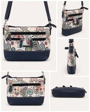 Stone & Co. Paisley Print Multi-Pocket Crossbody Bag